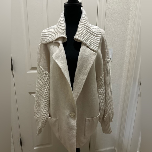 Anthropologie Elspeth Collared Cardigan Size M - Picture 2 of 7